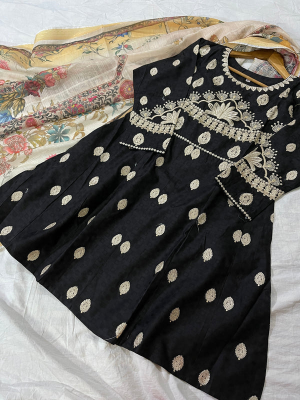 Lawn embroidered frock