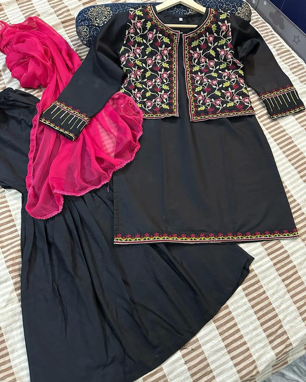 Lawn 4 pc gharara dress