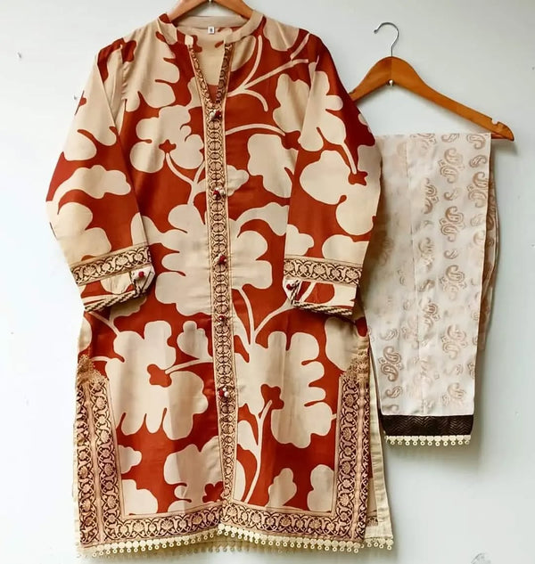 Jacquard lawn dress
