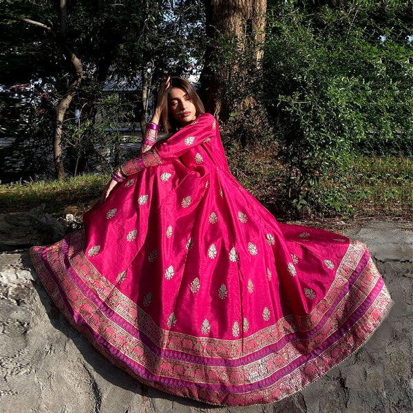 Block print silk frocks