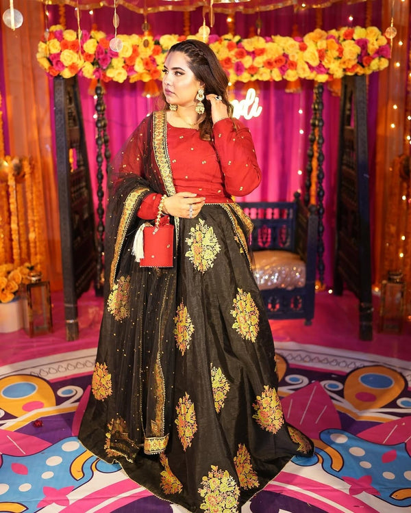 Silk 3pc lehenga suit